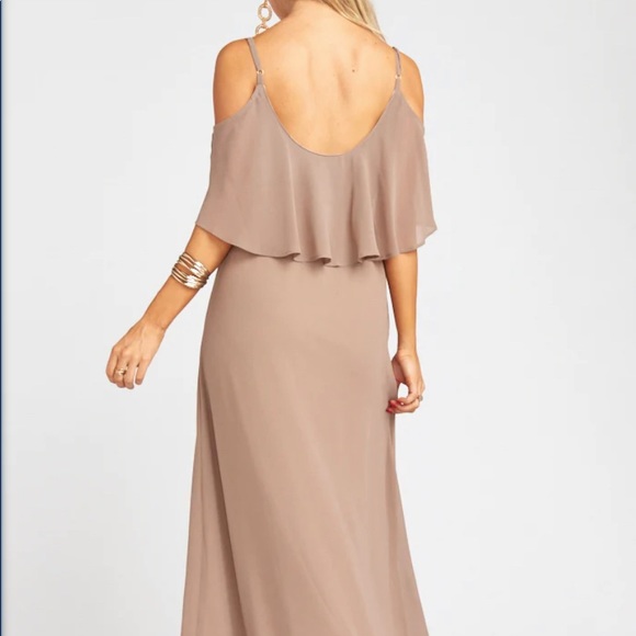 NWT Caitlin Ruffle Maxi - Dune Chiffon - Picture 3 of 3